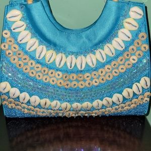 Women Vintage Satin Seashell Top Handle Purse By Mangos/Women Detail Purses/Wome